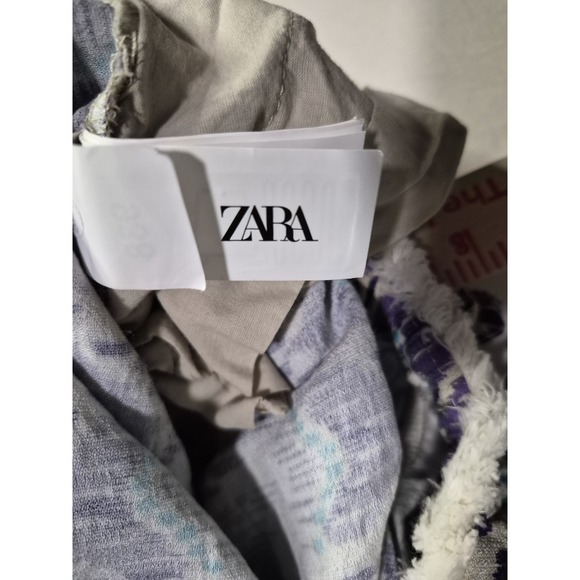 ZARA Patterned Purple and Blue Drawstring/elastic Pants Girl's Size 12-14 - Picture 9 of 14